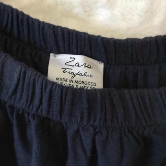 Zara Navy Blue Shoulder Crop Top - Picture 3 of 8